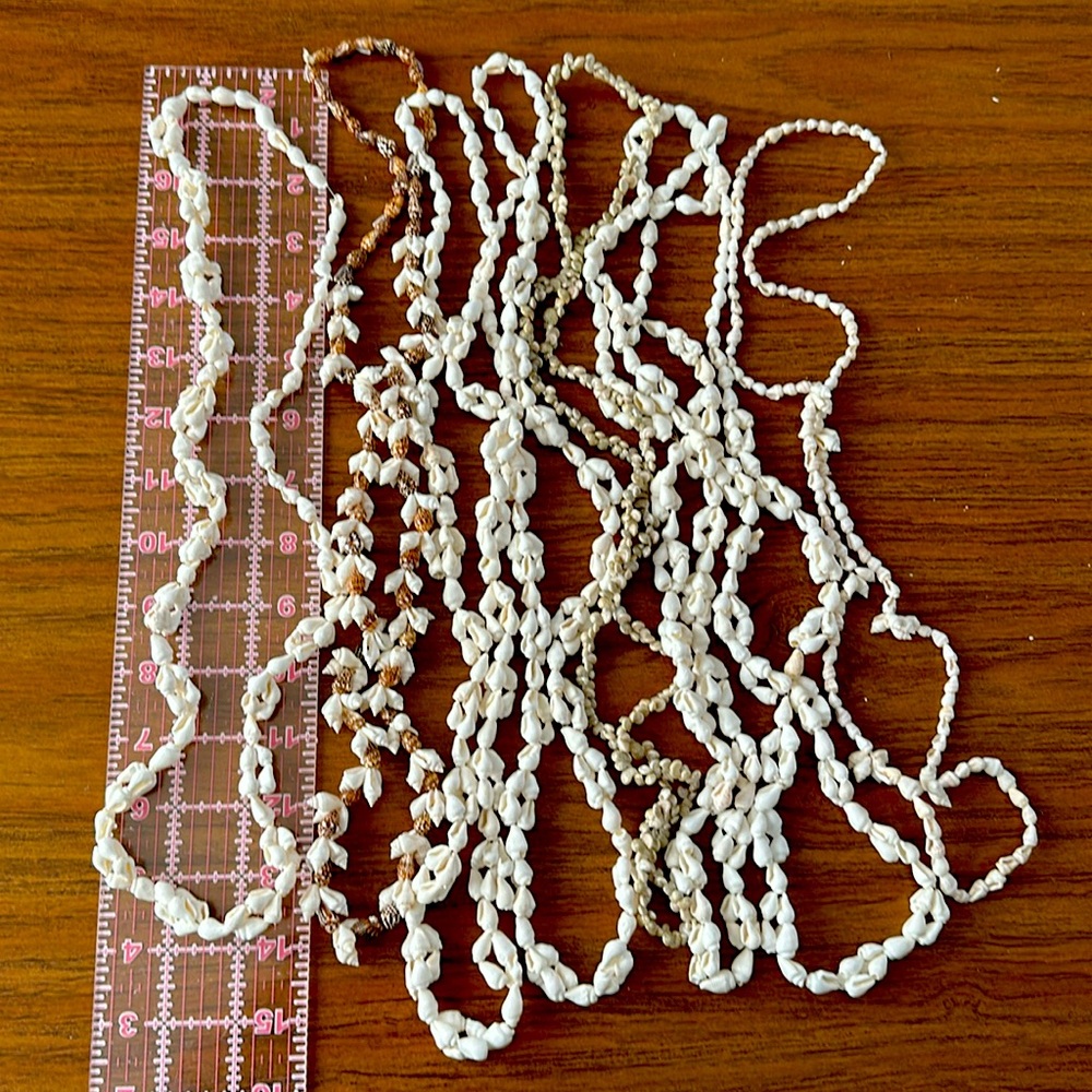 All natural, Hawaiian seashell necklaces.